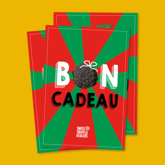 Bon cadeau Swiss Truffle Dealers pour offrir truffes, produits et expériences.
